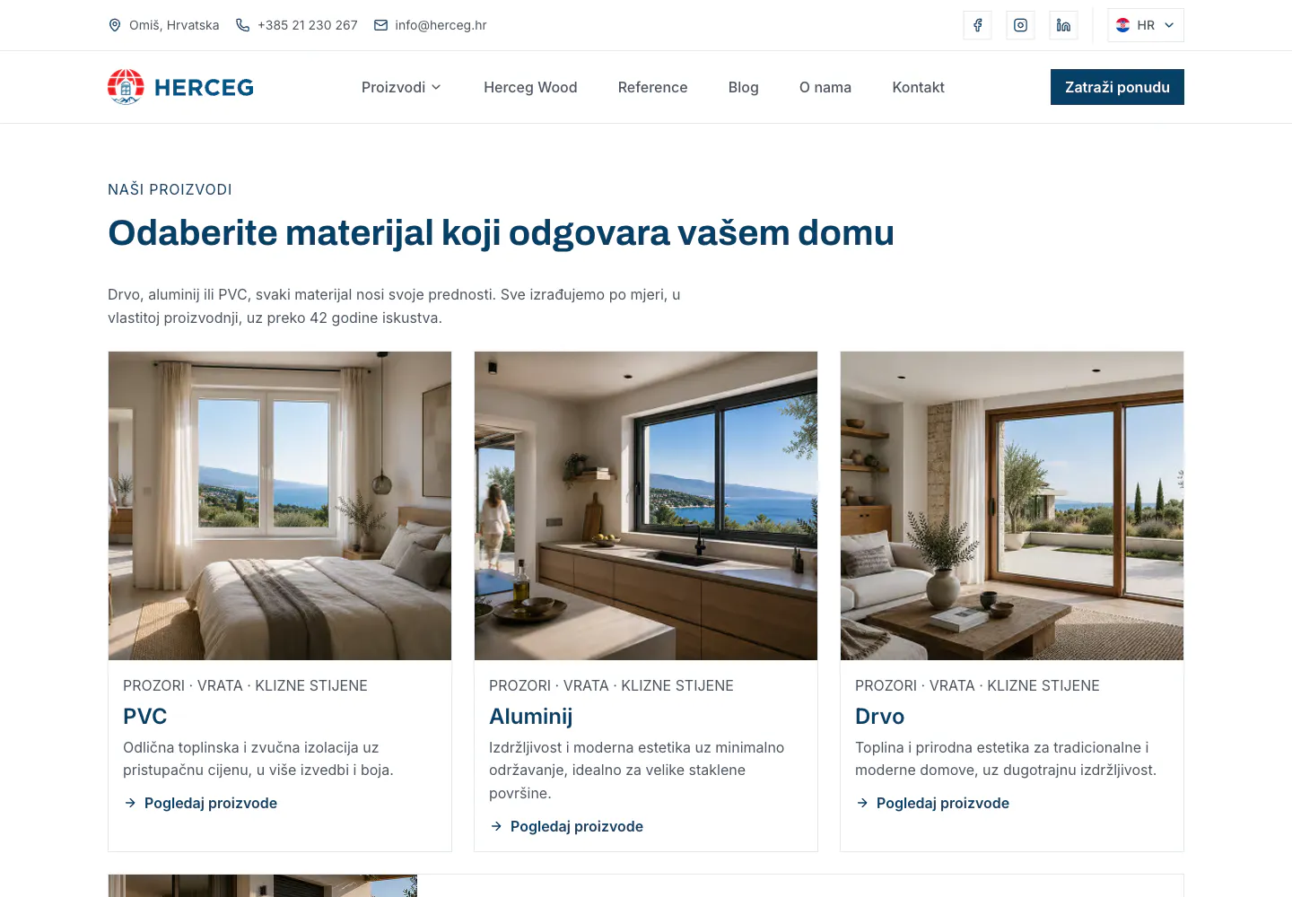 Hercegov katalog proizvoda prema materijalu i vrsti